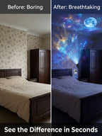 Comauo™ Ocean & Galaxy Projector: Ultra-HD Sphere Tech, Turns Your Room & Car Into an Aquarium in 1s.