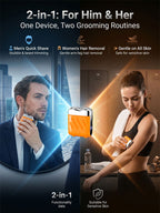 【German precision engineering, a best-selling shaver in Europe and America!】🏆The new generation dual-head pocket shaver，Instant shaving, haircutting, and hair removal in just 1 second! Suitable for the whole family!