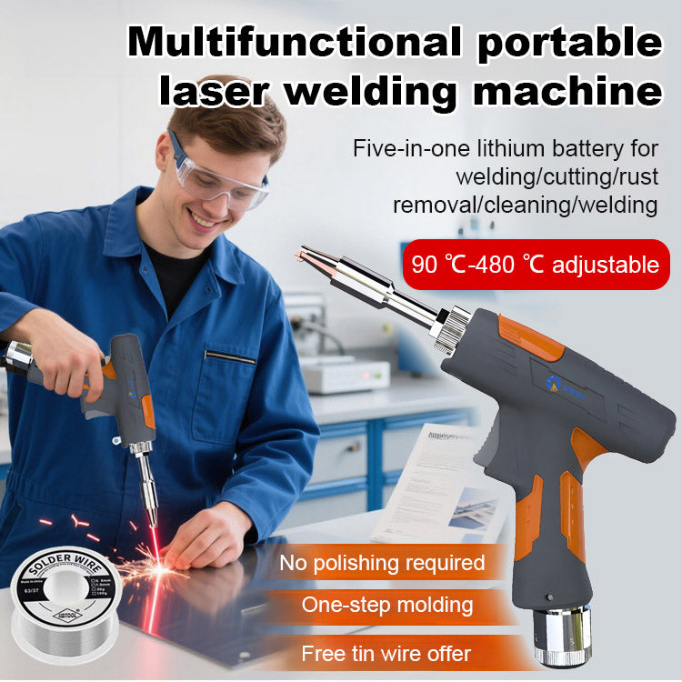 5-in-1 Handheld Laser Welder | [90℃-480℃ adjustable] 2000 W ultra-high performance | precise welding in 0.1 seconds | efficiency up to 500%!