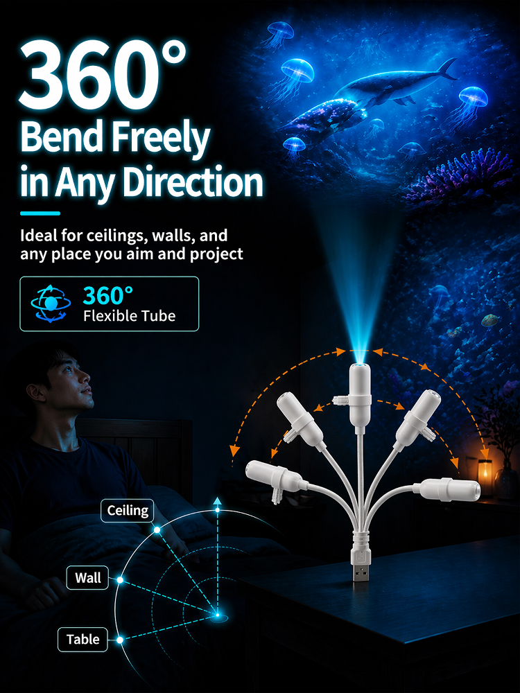 Comauo Ocean & Galaxy Projector: Ultra-HD Sphere Tech, Turns Your Room & Car Into an Aquarium in 1s.