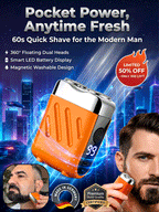 【German precision engineering, a best-selling shaver in Europe and America!】🏆The new generation dual-head pocket shaver，Instant shaving, haircutting, and hair removal in just 1 second! Suitable for the whole family!